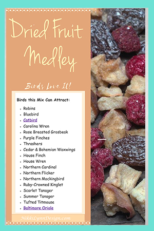 Dried Fruit Medley Birdfood Recipe