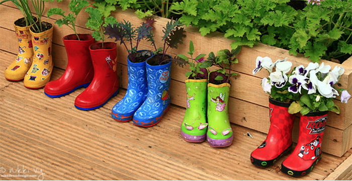 You Don't Have to Wait For a Rainy Day Rain Boot Garden Planter